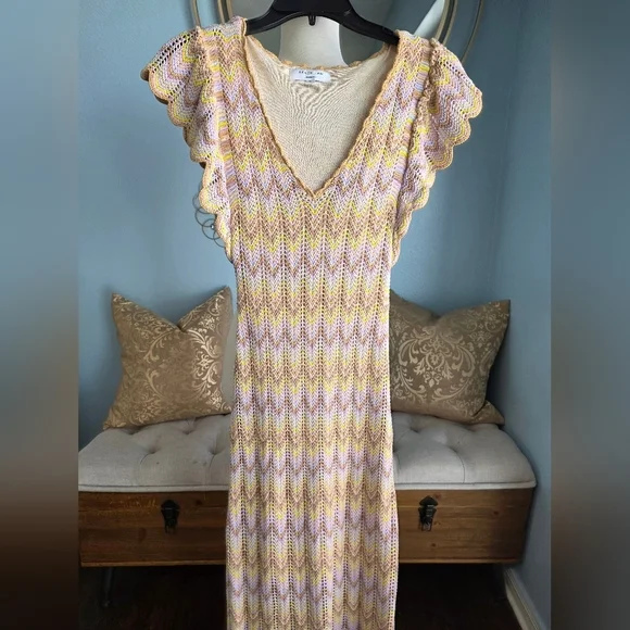 Derek Lam 10 Crosby Crochet Knit Dress - Picture 4 of 6